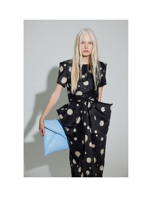 Julia Allert Black Polka Dot Midi Dress With Belt – Capsule Edition