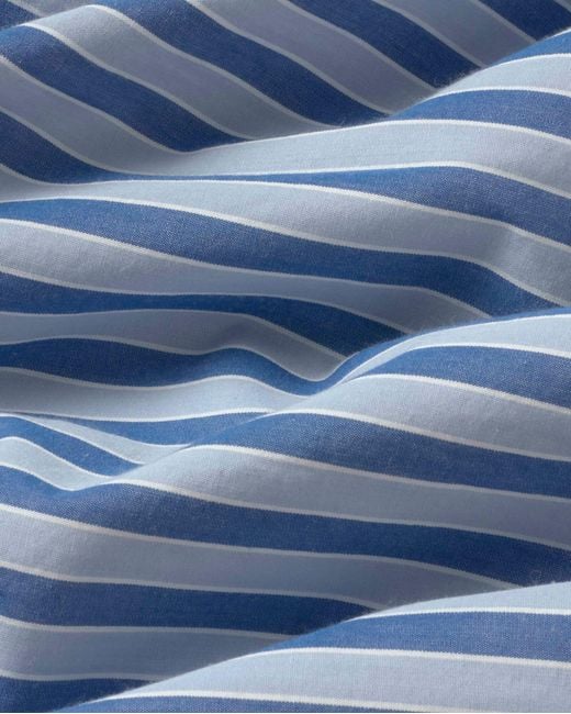 Thinking Mu Blue Jimbo Striped Shirt for men