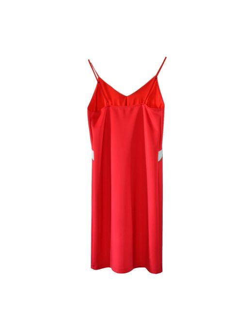 Laura Daili Red Geometric Grace Midi Dress