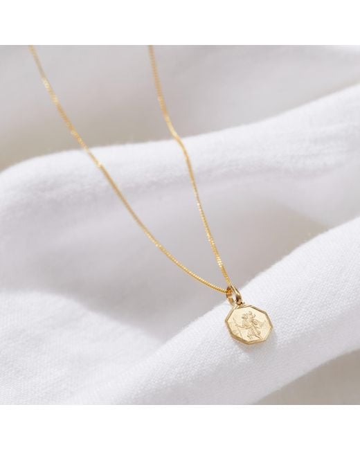Posh Totty Designs Metallic 9Ct Solid St Christopher Necklace