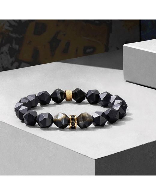 AWNL Brown Golden Obsidian & Onyx Mars Bracelet for men