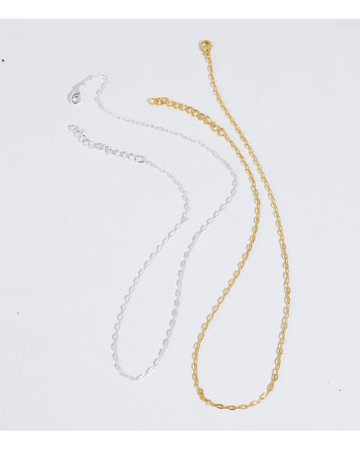 Lila Rasa Metallic Paperclip Chain Necklace Xsmall