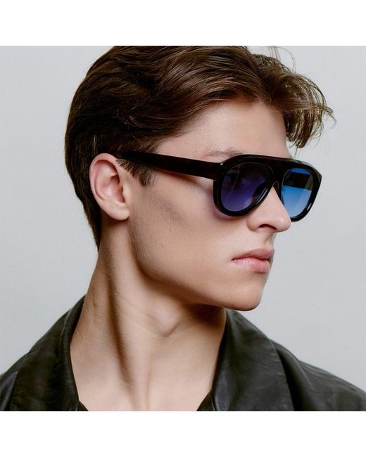 A.Kjærbede Blue Neutrals Rio Sunglasses Demi Tortoise