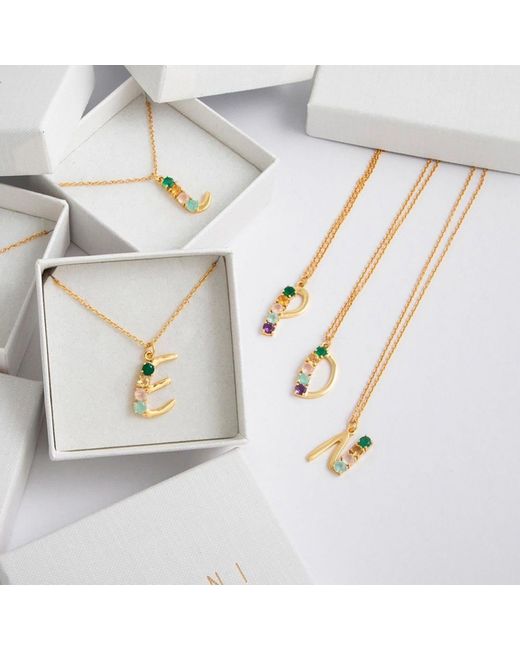 Lavani Jewels Metallic Multicolored Initial D Necklace