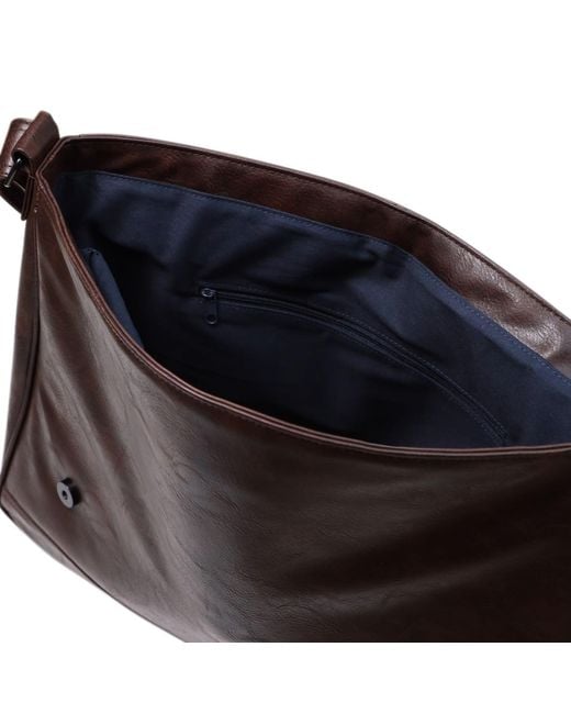 Storm Brown Atlas Panelled Messenger for men