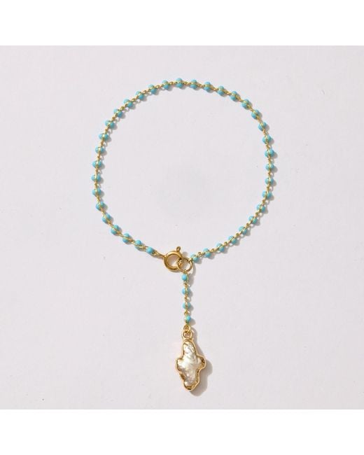 Alexie of Athens Brown Delphi Freshwater Pearl Cross Bracelet