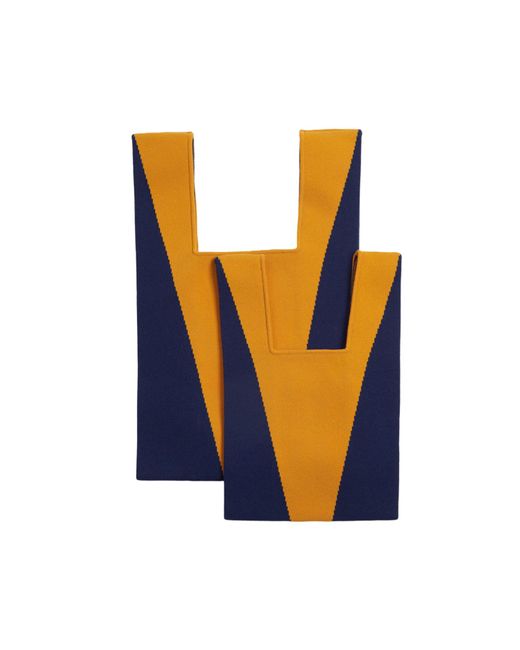 Atacz Blue Bazzer Tote Mustard & S