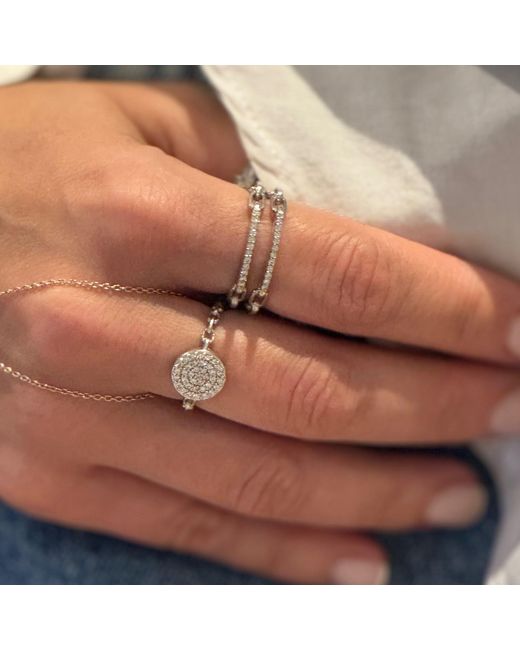 Ecce | Artisan Diamonds Metallic 14K Solid Diamond Chain Ring