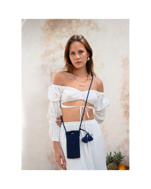 Zanatany Concepts Blue Poushy Phone Pouch