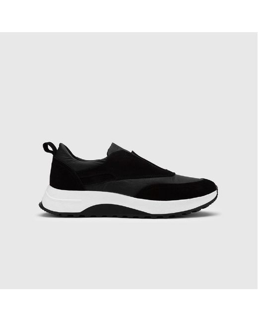 Ilvi Black Baar Suede Leather-Fabric Sneaker for men