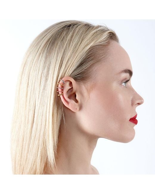 Lucy Quartermaine Metallic Waterfall High Ear Multi Colour Cuff