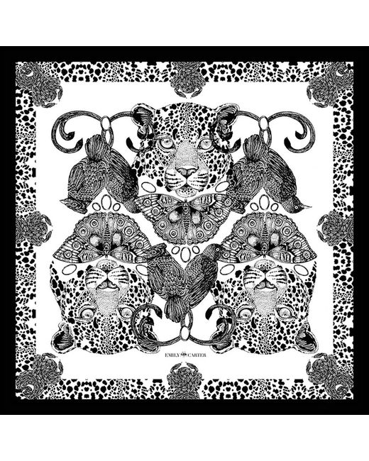 Emily Carter Metallic The Leopard Pocket Square for men