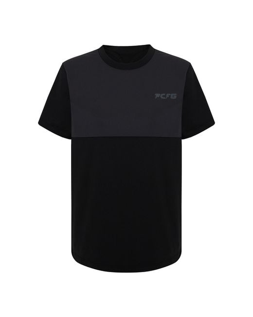 Pcfg Black Panelled Running Tee for men
