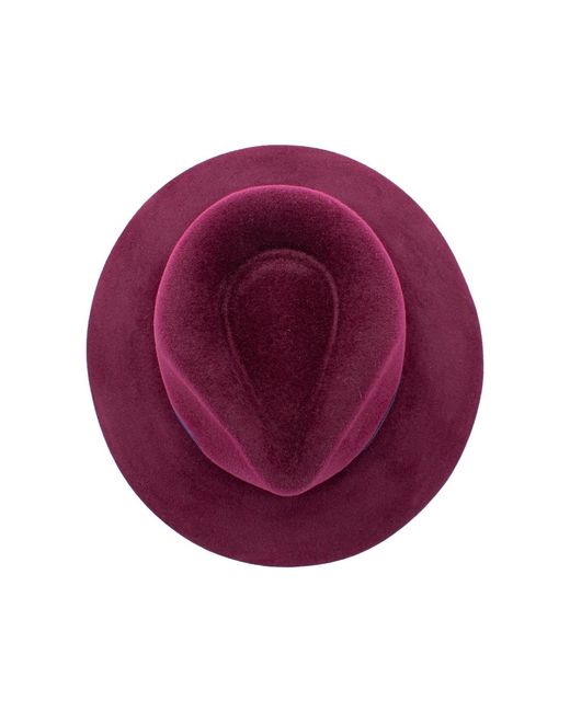 DORIA 1905 Red Wide-Brim Lapin Felt Drop Hat