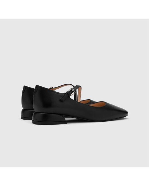 Ilvi Black Ceiba Leather Ballerina