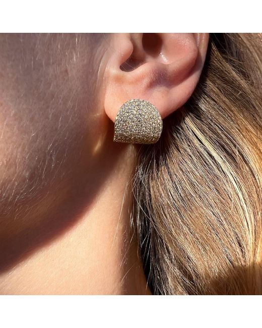 Native Gem Metallic Arc Stud Earrings