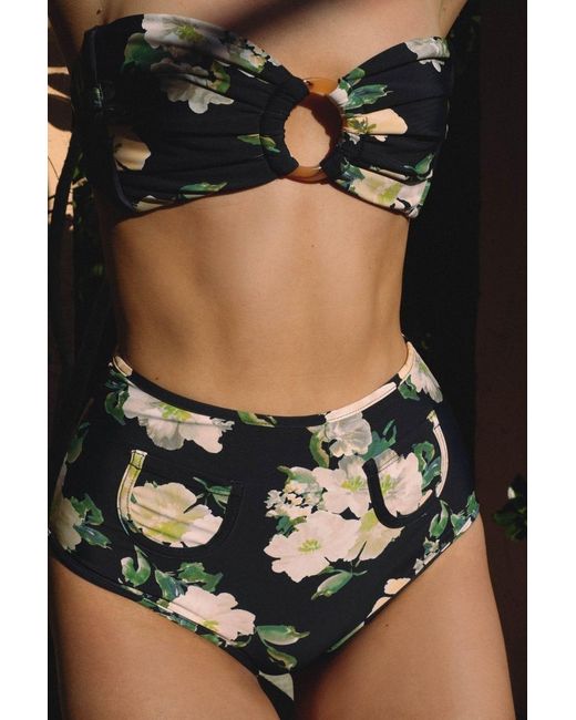 Montce Black Liz Floral Polly Bikini Bottom