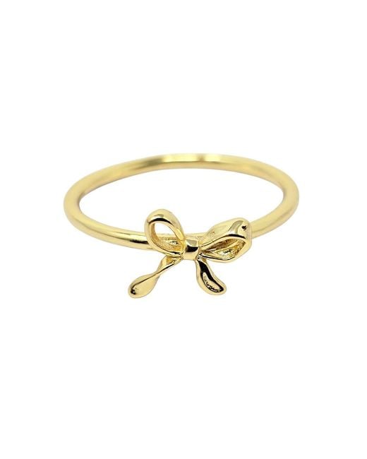 Harfi Metallic Bow Tie Bowknot Thin Plated Stacking Ring