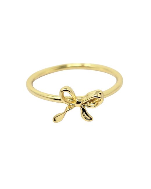 Harfi Metallic Bow Tie Bowknot Thin Plated Stacking Ring