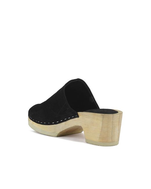 Rag & Co Black Darcie Suede Clogs
