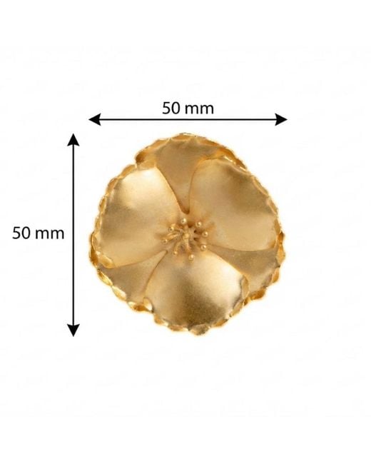 Meraki by Rashmi Bajaj Metallic Daylily Plated Stud Earrings