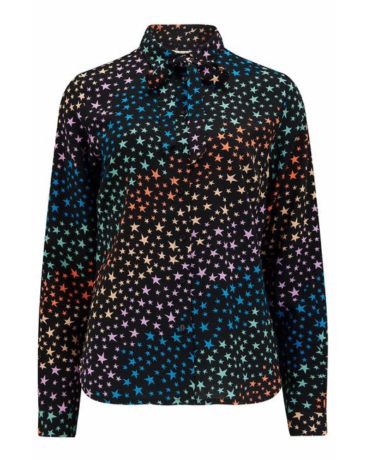 Sugarhill Black Catrina Shirt, Star Waves