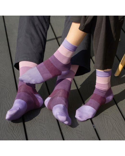 Peper Harow - Made in England Multicolor Block Stripe Socks Bundle for men