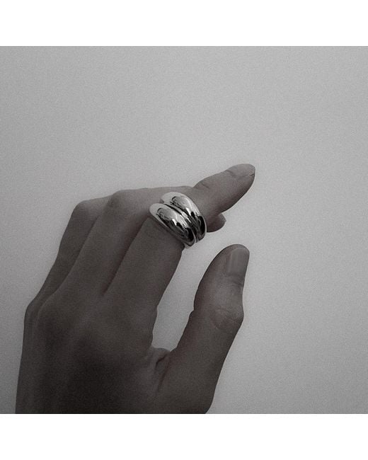 Cote Cache White Lux Dome Ring Set