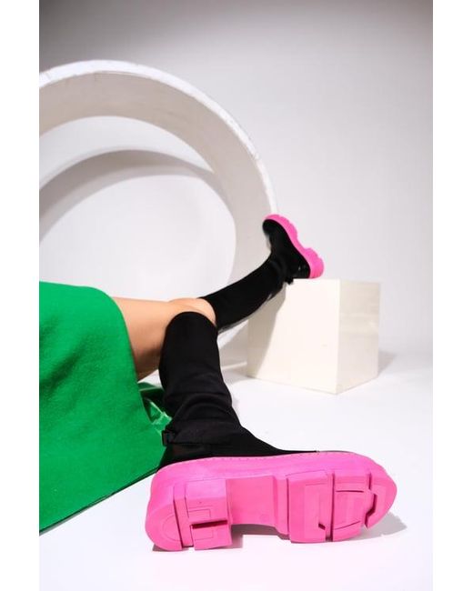 Prologue Shoes Brown Bella & Fuchsia Scuba Boot