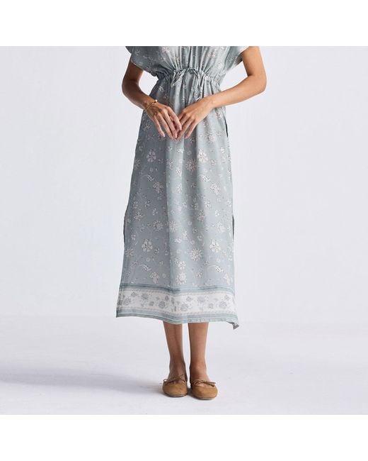 REISTOR Gray Gathered Maxi Dress