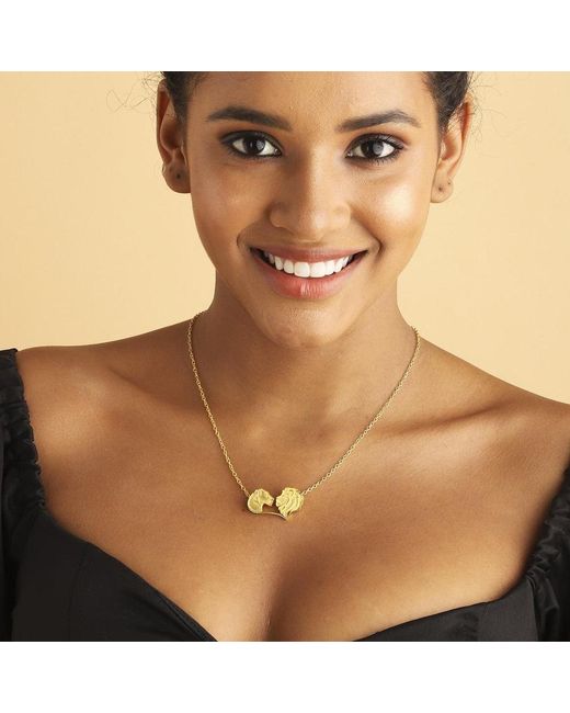 Lila Rasa Yellow Lion-Ess Love Heart Necklace