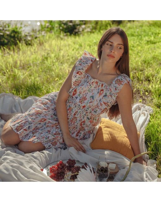 Em & Shi White Ikat Dress