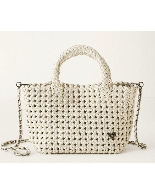 Prenelove Natural Cambridge Small Woven Hand-Knotted Tote
