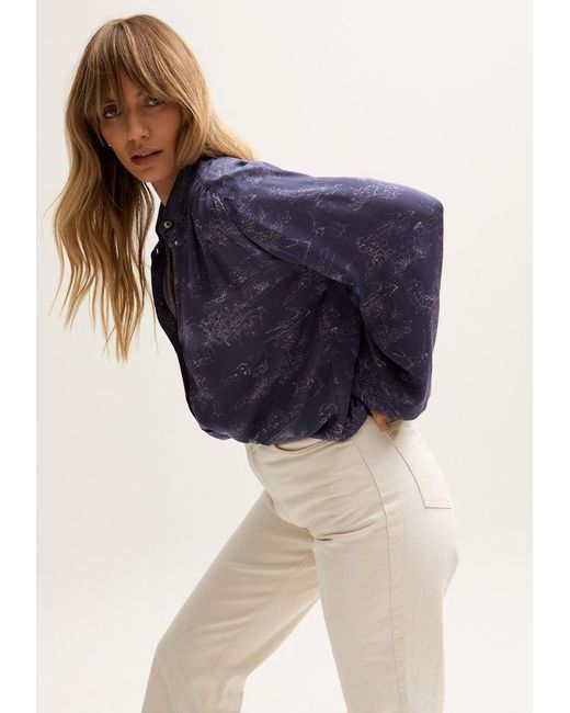 Lily and Lionel Blue Marrianne Peter Pan Collar Josephine Print Shirt