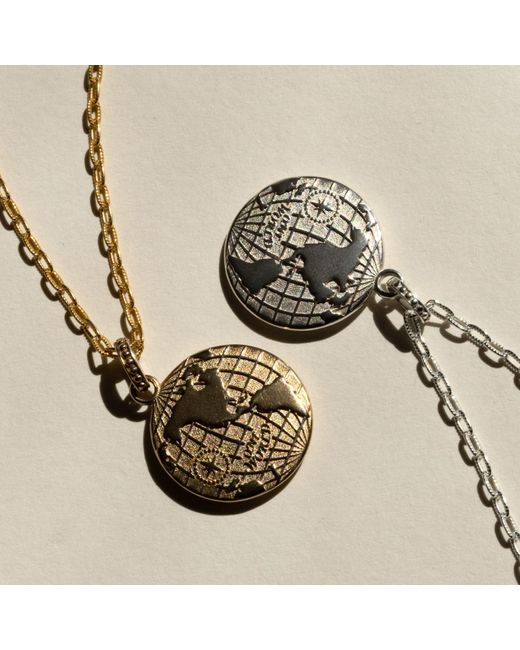 Dower & Hall White One World Talisman Necklace In