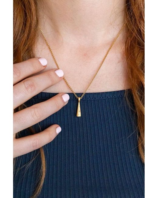 Claire Hill Designs Metallic Sparkly Comet Charm Necklace