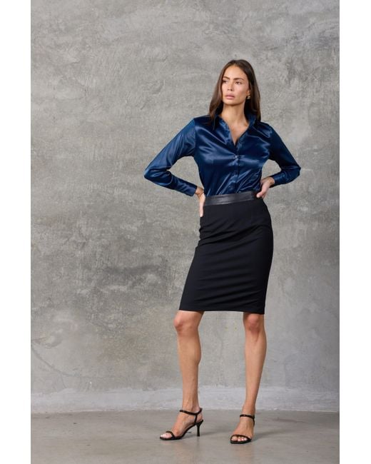 Madison / Savile Black The Edge Pencil Skirt