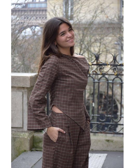 Mind Traveler Brown Alia Top