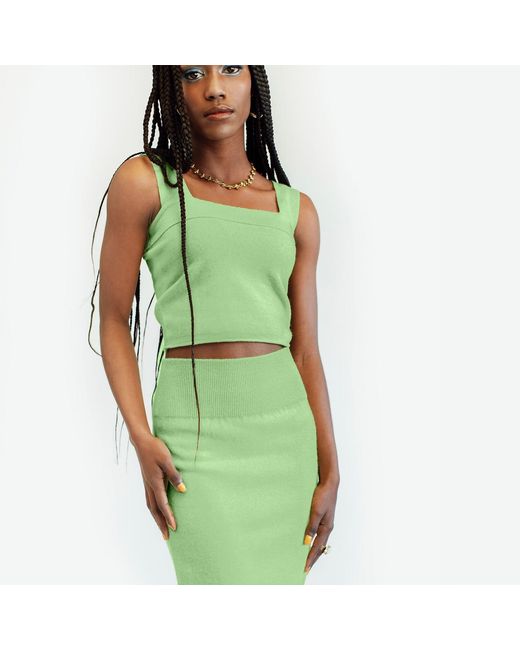 Zenzee Green Cashmere Mini Skirt