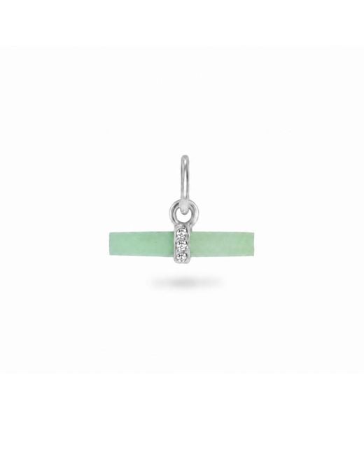 Zohreh Green Chrysoprase T-Bar Pendant Sterling