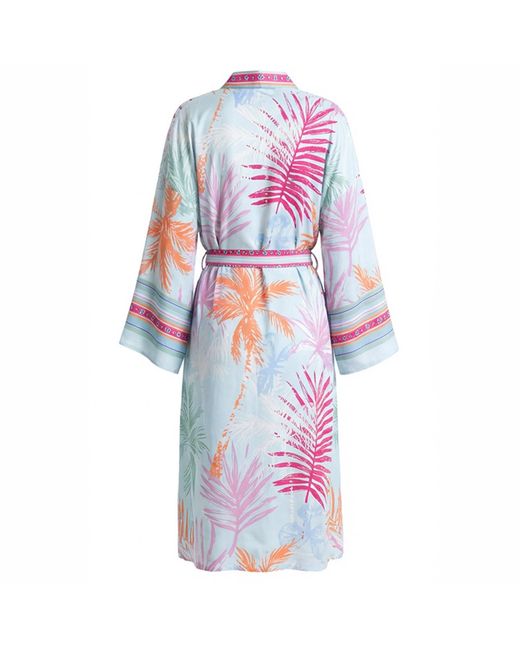 LOVEIST STORE Multicolor Palma Silky Satin Kimono