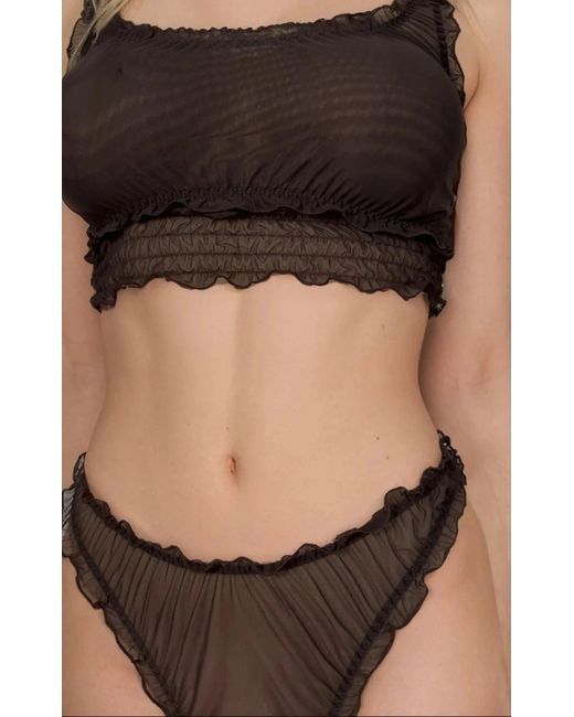 Alevy Studios Gray The Ruffle Thong