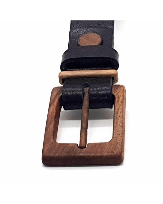 Wood Belt Blue Banff Empathy 306 for men