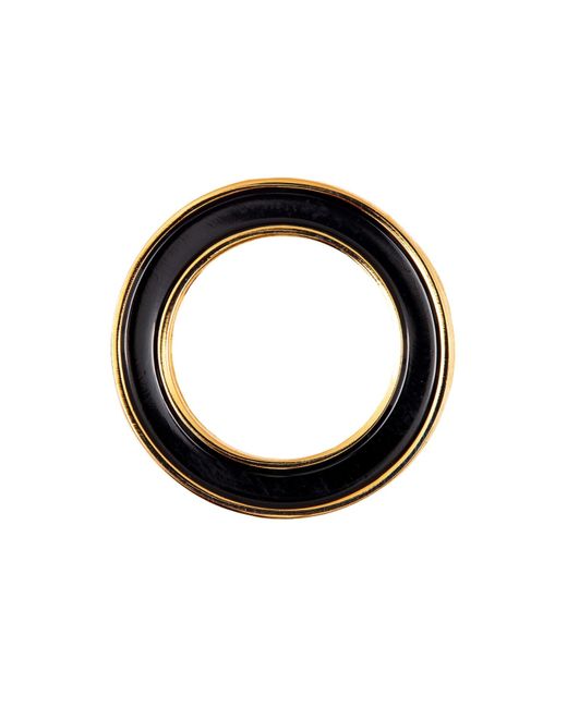 Make Heads Turn Black Enamel Letter O Pin