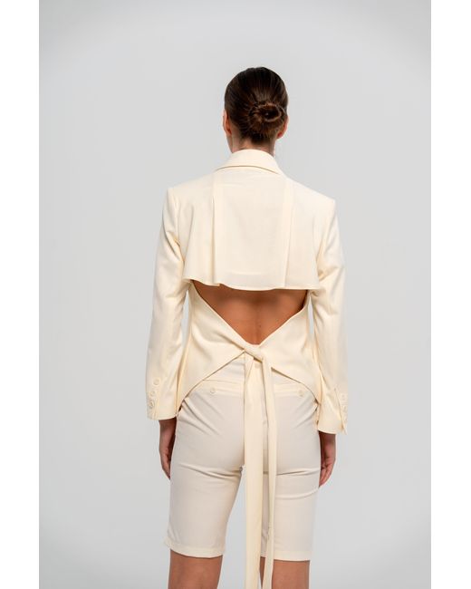 The Ethos Studio White Selene Blazer