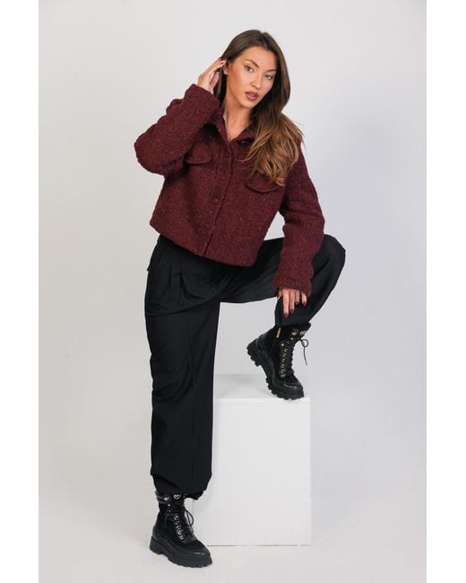 Maison Bogomil Red V-Neck Cropped Top