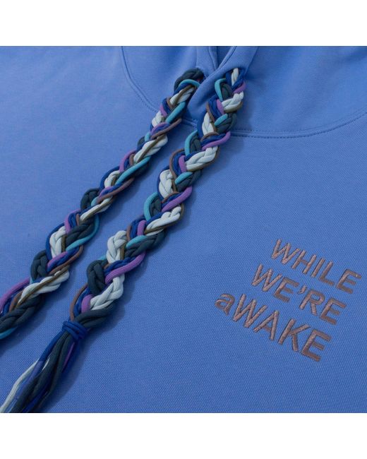 While We're Awake Blue Braid On Braid Light Hoodie