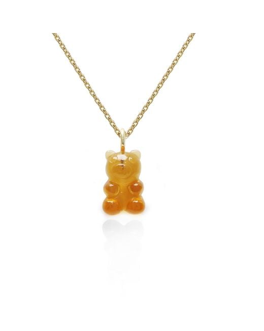 Hye Jane Jewelry Metallic Honey Quartz Gummy Bear Pendant