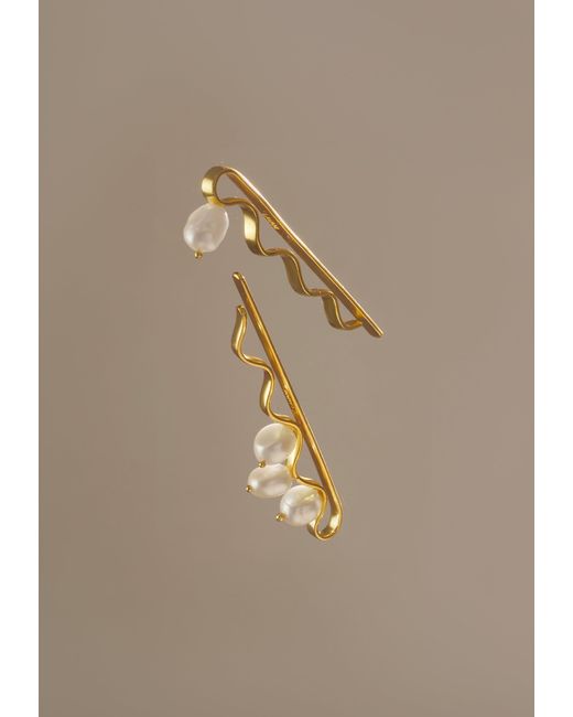Lavani Jewels Metallic Rhea Pearl Hairpin