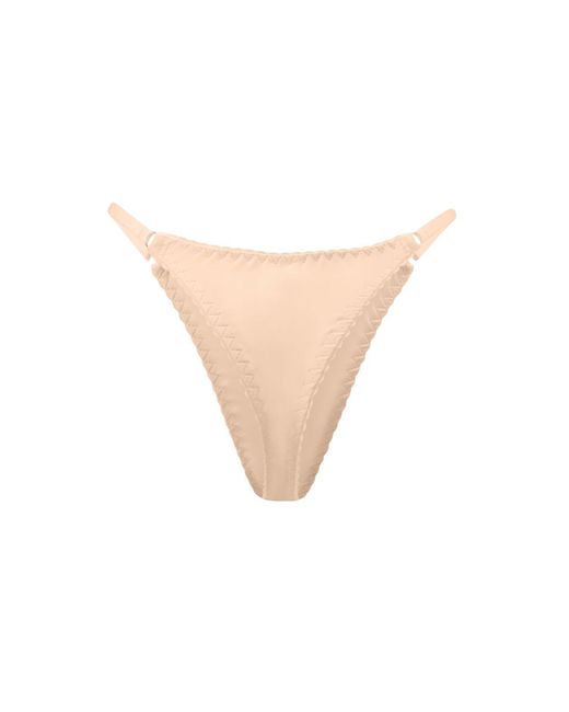 Daily Underwear Natural Neutrals Microfiber Adjustable String Panties Nude